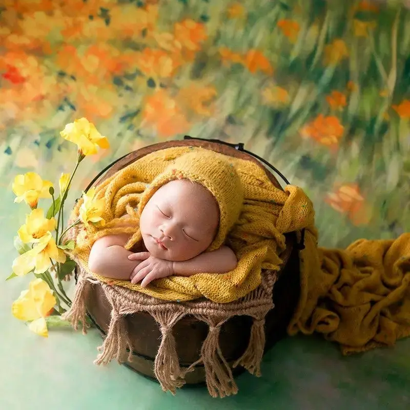 Vintage Wooden Posing Bucket - Newborn Photography Props - Image 2